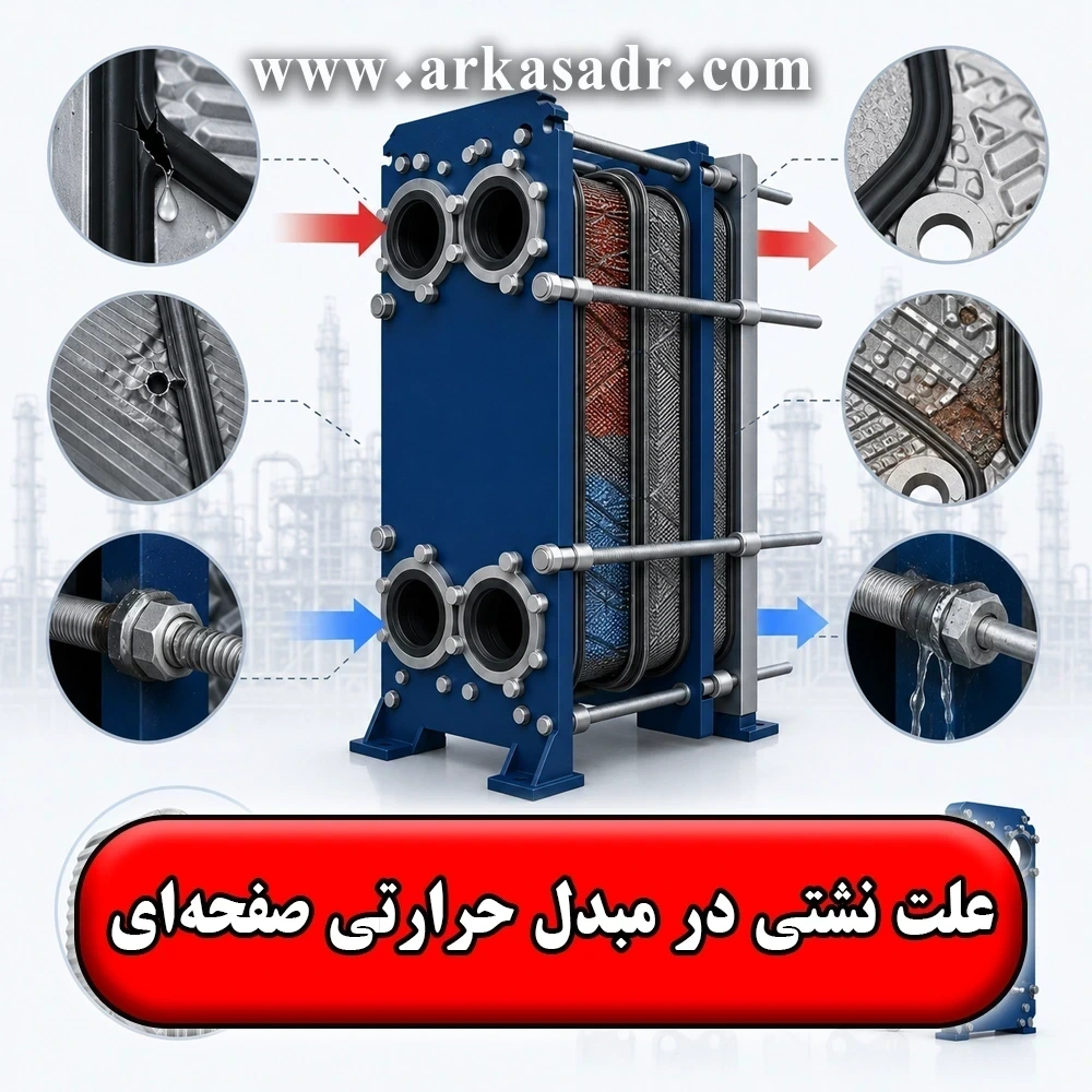 علت نشتی در مبدل حرارتی صفحه‌ای